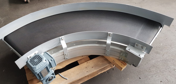 Transnorm Gurtkurve Förderer links 90°-700-500-IR750 - NEU mit LAGERSPUREN (ROST)