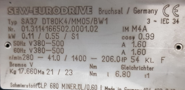 Transnorm belt curve conveyor left GF 50°-740-550 IR700