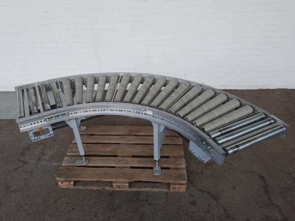 Gebhardt curved roller conveyor 90° right driven roller curve 610-550 IR850 + 300 + 150