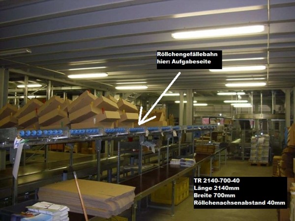 Transnorm gravity roller conveyor 2140-700-600-40