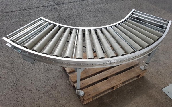 Gebhardt curved roller conveyor 90° right driven roller curve 610-550 IR850 + 300 + 150