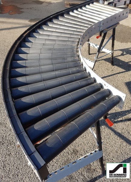 Transnorm curved roller conveyor 90° + straight section 665-600-IR800