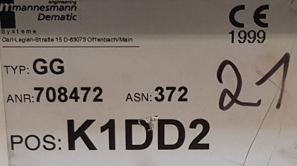 Dematic schwerlast Gurtförderer Gurtband Förderband GF 1520-760-650