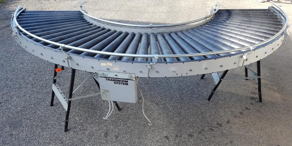 Transnorm curved roller conveyor 180° right driven roller curve 770-700 IR1600