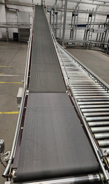 Transnorm Rising falling Incline with arch and forerun belt conveyor 1000+10700+1000-600-500
