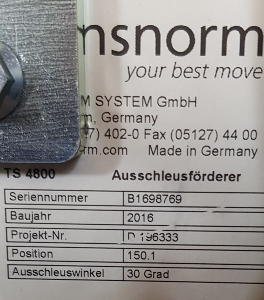Transnorm roller conveyor ejector conveyor cross roller 3715-1050-1030