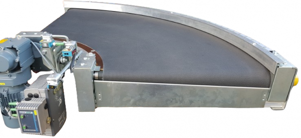 Transnorm Gurtkurve Förderer links 90°-800-600-IR400 Ausstellungsstück