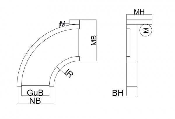 Transnorm Gurtkurvenförderer rechts 90°-800-600-IR600
