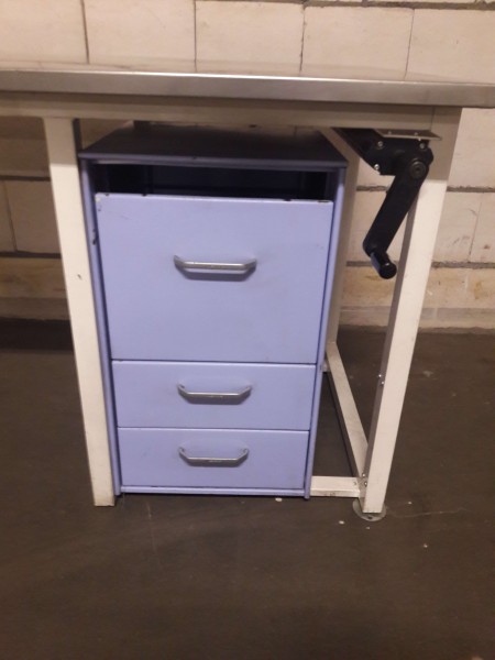 Work table packing table workbench height adjustable with stainless steel top and drawer container