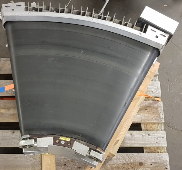 Transnorm curved belt conveyor 40° right bend 750-600 IR600