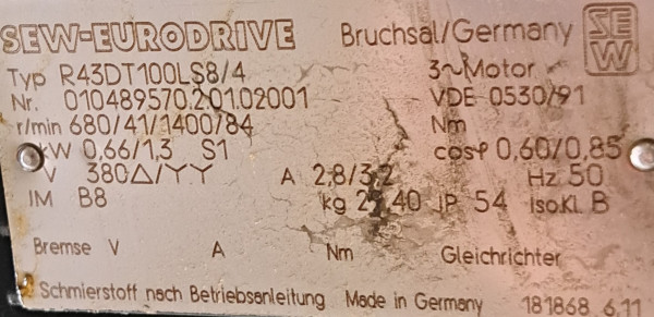 Lippert Gurtförderer Gurtband Förderband GF 29400-750-600