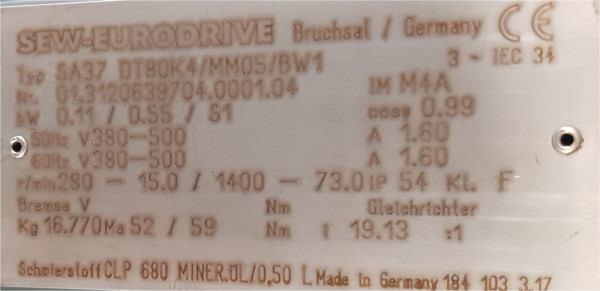 Lippert Gurtförderer Gurtband Förderband GF 5235-550-400
