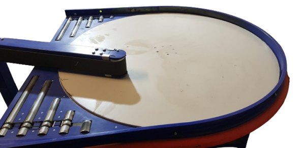 Rotary table disc conveyor 1700-1600-Ø1500 with ejector 1330-100