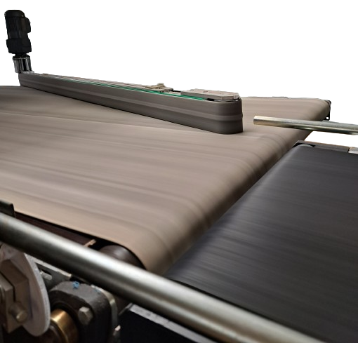 Transnorm modular conveyor with combiner conveyor belt GF 2500-1300-1200