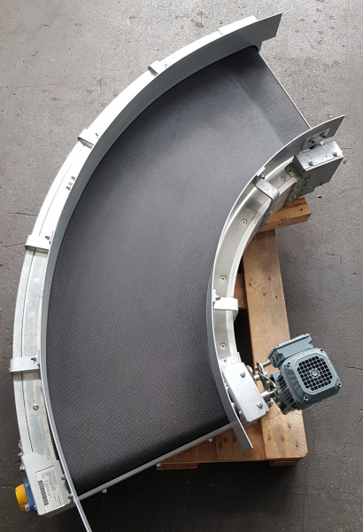 Transnorm curved belt conveyor left 90°-700-500-IR750 - NEW with STORAGE MARKS (RUST)