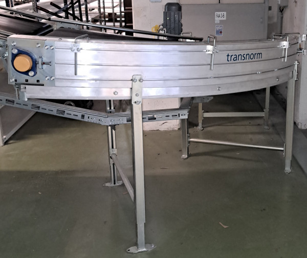 Transnorm spiral helix belt curve conveyor left 90°-800-700 IR900