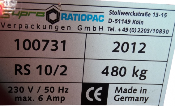 Stretcher packaging machine Ratiostretch RS10/2