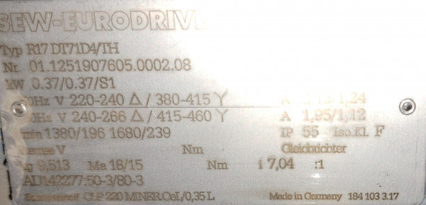 Transnorm Rollen-Kurvenkombination rechts und Links 45°-1200-900-800 IR800 1551 mm