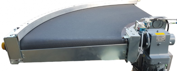 Transnorm Gurtkurve Förderer links 90°-800-600-IR400 Ausstellungsstück