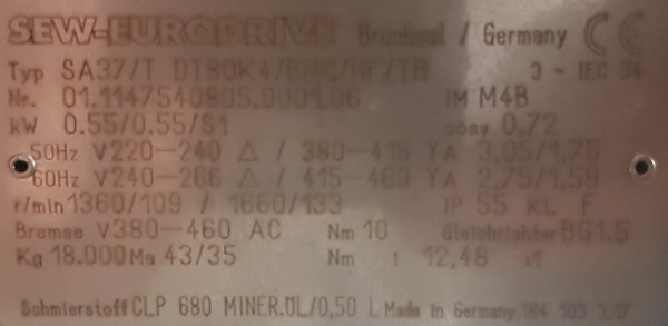 Transnorm spiral helix belt curve conveyor left 90°-825-600 IR600